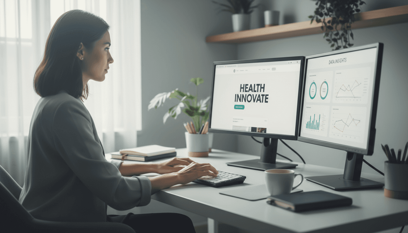 Marketing consultant managing digital healthcare campaigns