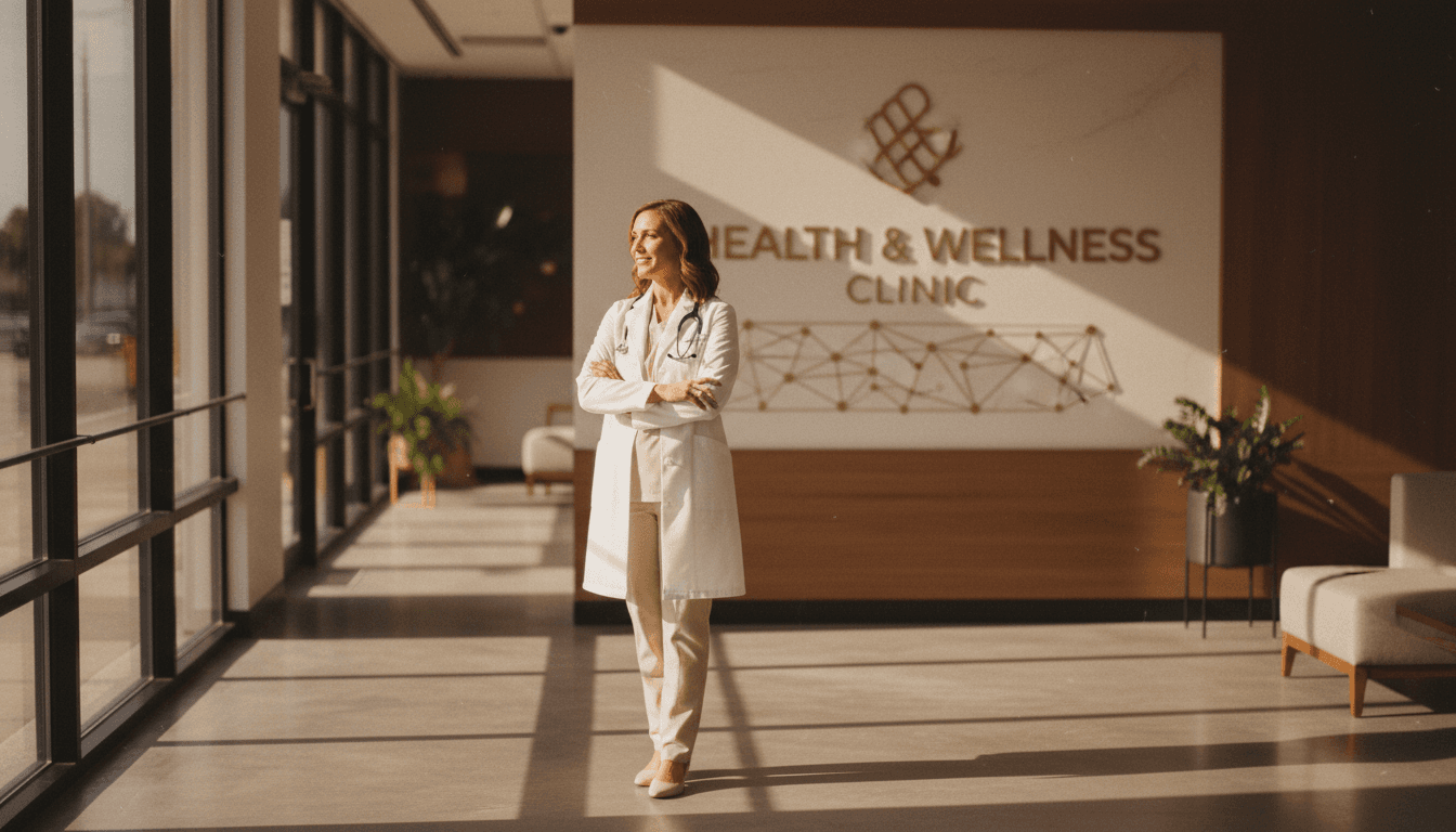 Healthcare provider in branded clinic environment